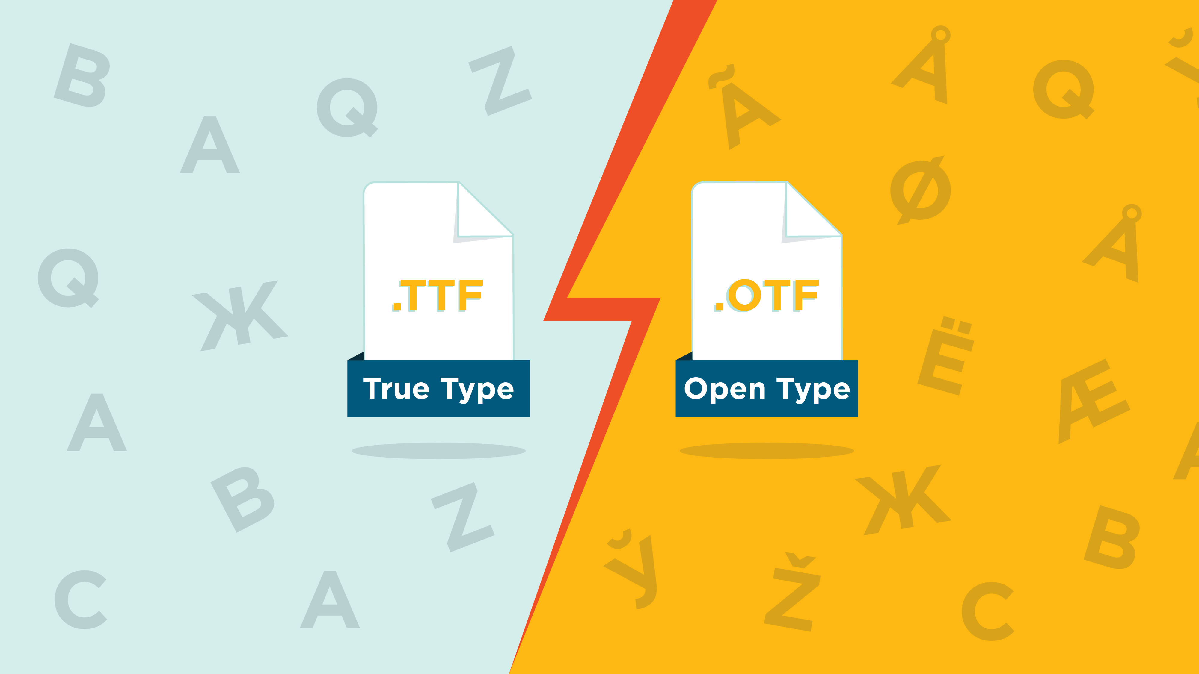 otf vs ttf font chrome browser